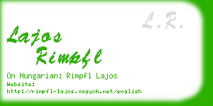 lajos rimpfl business card